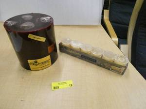 New candles - Large 6 cranberry pillar, 6 sugar cookie votives