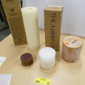 New candles - 2 new tall Timberline Vanilla, a 4 pumpkin spice and 2 smaller candles