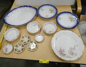Group of Austrian and French china