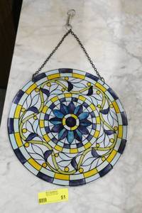 Very pretty suncatcher 12 diameter and a vintage Staffordshire ceramic cake plate and server