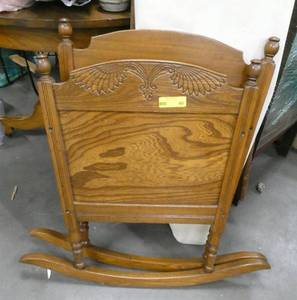 Gorgeous solid wood bassinet rocker, great condition other than a couple of dowels may need to be replaced