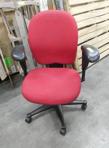 Bright red office chair