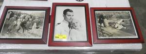 3 Framed photos of old movies and movie stars, you gotta love Clark and Gretta