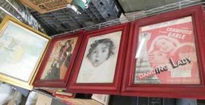 4 framed sheet music covers, or insert your own from your new collection