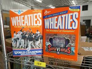 2 collectible Wheaties boxes in new condition