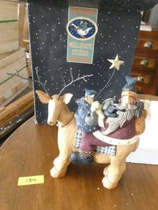 Cute santa riding his reindeer from Williraye studio