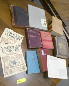 War and Peace from 1938 Cookbooks from 1939, a physicians book from 1897 and even Tarzan from 1918