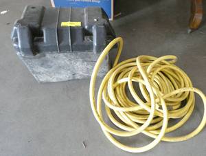Battery box and air hose