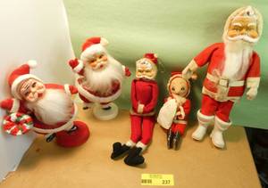 Group of 9 Santas