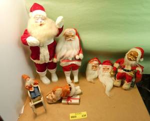 Group of 10 Santas