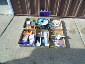 Qty of 6 flats of assorted merchandise. As shown.