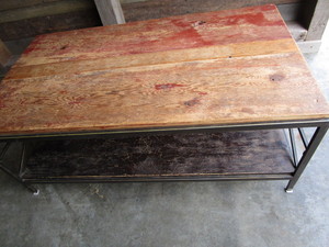 Coffee Table, metal frame - brushed...
