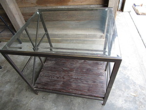 End table, glass top - matches Lot ...