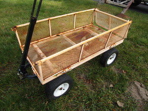 Yard Works mesh lawn trailer with t...