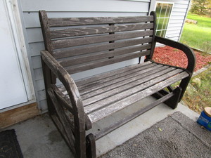Porch glider, cedar 48W, seat is 1...