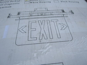 Morris EXIT sign - New in Box - Gre...