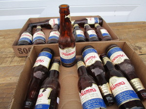 Hamms vintage pony bottles, 7oz, qt...