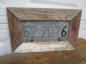 License plate, vintage 1960 with 19...