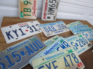 License plates, random...