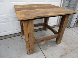 Custom made high top table, distres...