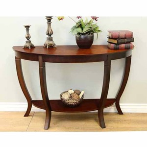lot 339 image: Oriental Home Craft Lewis Wood Sofa Table, MH155 - Slight Scratch and Dent.