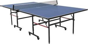 lot 404 image: STIGA Advantage Lite Recreational Indoor Table Tennis Table, T8579W - Top has some scratches and dents - missing paddles and balls.