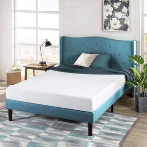 lot 434 image: Zinus 6 Inch Green Tea Memory Foam Mattress, Pressure Relieving, Short Queen, OLB-GTFM-6SQ, NEW Carton damage during shipping.