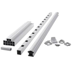 lot 412 image: Fiberon ArmorGuard Classic 72 in. White Composite Stair Rail Kit. SEC19CWS6KDHW.