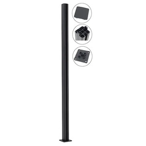 lot 365 image: Infinity Multi-Purpose channel Post 3-in x 3-in W x 4-ft H Black Aluminum Universal Fence Post, EF20108.