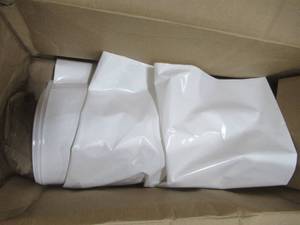 lot 371 image: Approximately 30 x  Roll of plastic tarp in white.