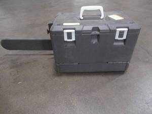 lot 17 image: Ryobi 18 2-Cycle Gas Chainsaw With Case. - Would Not Start - For PartsRestore.