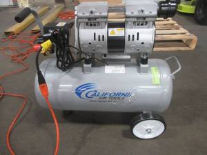 lot 19 image: California Air Tools 8.0 gal. 1.0 HP Ultra Quiet and Oil-Free Electric Air Compressor - Runs Well - Never Used.