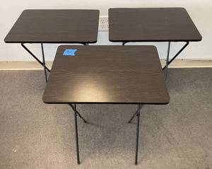 lot 31 image: Lot of 3 of Folding TV Trays.