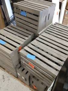 18 in. x 12.5 in. x 9.5 in. Large Crate in Weathered Gray
