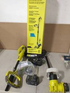 RYOBI ONE 18V 13 in. Cordless Battery String TrimmerEdger with 4.0 Ah Battery and Charger