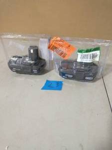 2 RYOBI 18 V 1.5AH LITHIUM 18V 2AH