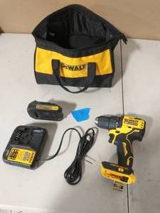 DEWALT ATOMIC 20-Volt MAX Cordless Brushless Compact 12 in. DrillDriver, Charger & Bag