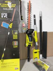 RYOBI 40V 18 in. Cordless Battery Pole Hedge Trimmer (Tool-Only)
