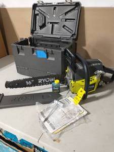 RYOBI 16 in. 37cc 2-Cycle Gas Chainsaw with Heavy-Duty Case