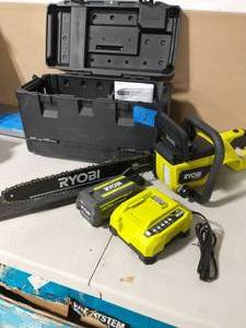 RYOBI 40V HP Brushless 18 in. Cordless Battery Chainsaw with 5.0 Ah Battery and Charger