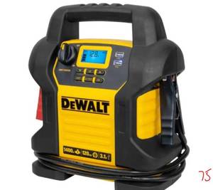 DEWALT 1400 Peak Amp Portable Car Jump Starter with Digital Compressor