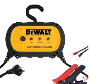 DEWALT 4 Amp Professional Waterproof Portable Car Battery Charger
