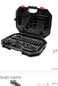 HUSKY 14 in., 38 in. and 12 in. SAE Drive 100-Position Universal and Metric Mechanics Tool Set (105-Piece)