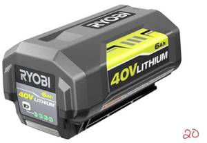 RYOBI 40V Lithium-Ion 6.0 Ah High Capacity Battery