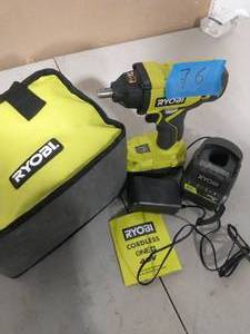 RYOBI ONE 18V Lithium-Ion Cordless 14 in. Impact Driver Kit with (2) 1.5 Ah Batteries, Charger, and Bag