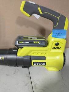 RYOBI 40V Brushless 125 MPH 550 CFM Cordless Battery Whisper Series Jet Fan Blower with 2.0 Ah Battery