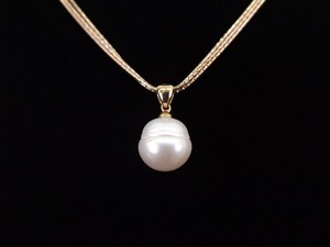lot 15 image: .925 Sterling Silver Genuine HONORA Pearl Pendant Necklace