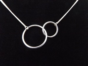 lot 17 image: .925 Sterling Silver Nursing Hoop Necklace