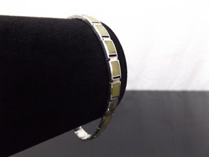 lot 26 image: .925 Sterling Silver Inlayed Jade Bracelet