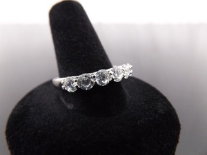 lot 63 image: .925 Sterling Silver Faceted Zirconia Ring Size 10